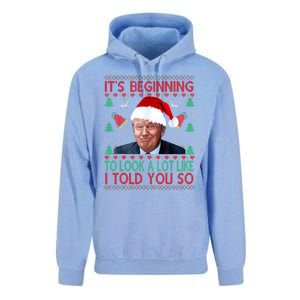 ItS Beginning To Look A Lot Like I Told You So Trump Xma Unisex Surf Hoodie