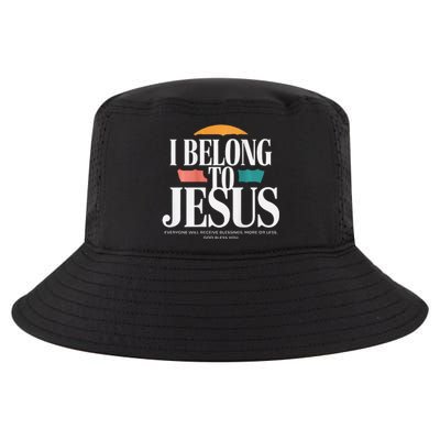 I Belong To Jesus Cross Minimalist Christian Cool Comfort Performance Bucket Hat