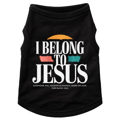 I Belong To Jesus Cross Minimalist Christian Doggie Tank