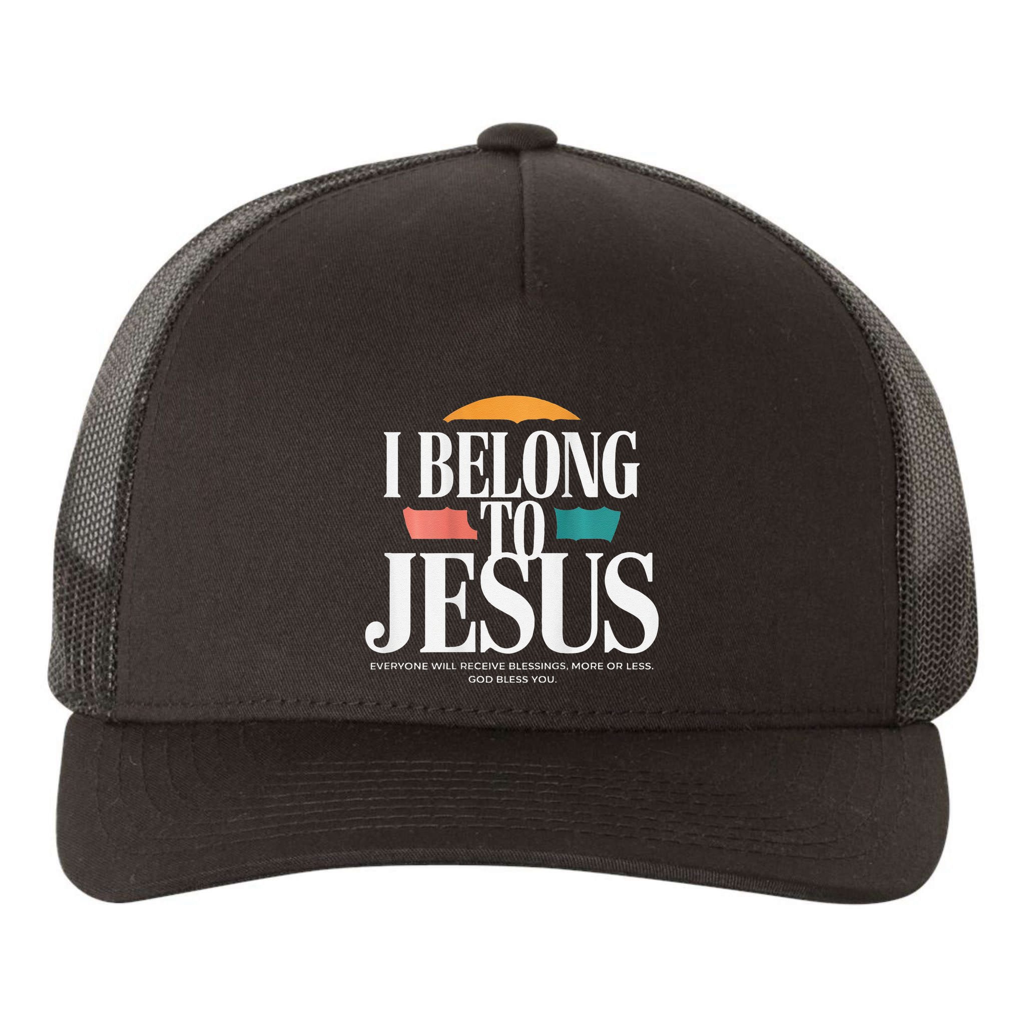 I Belong To Jesus Cross Minimalist Christian Yupoong Adult 5-Panel Trucker Hat