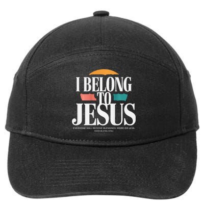 I Belong To Jesus Cross Minimalist Christian 7-Panel Snapback Hat