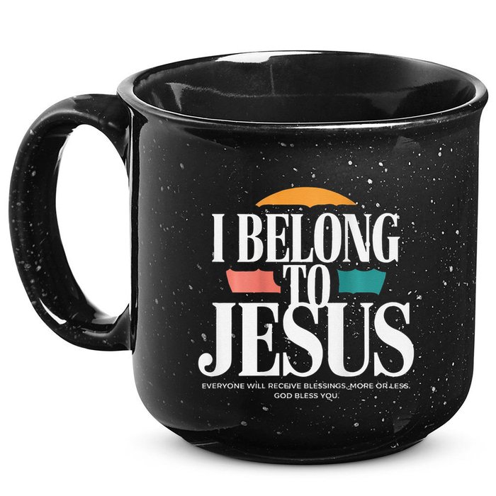 I Belong To Jesus Cross Minimalist Christian 15oz Campfire Ceramic Mug