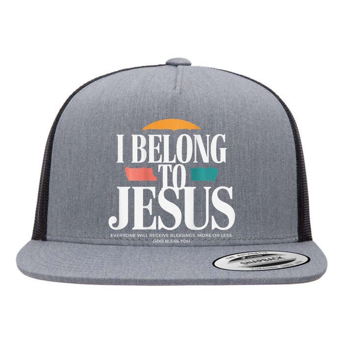 I Belong To Jesus Cross Minimalist Christian Flat Bill Trucker Hat