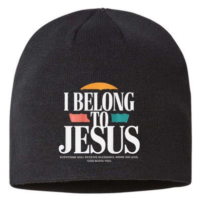 I Belong To Jesus Cross Minimalist Christian Sustainable Beanie