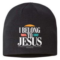 I Belong To Jesus Cross Minimalist Christian Sustainable Beanie
