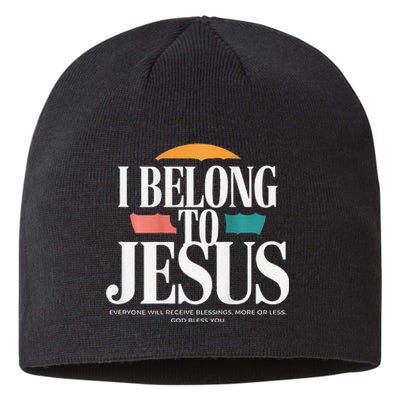 I Belong To Jesus Cross Minimalist Christian Sustainable Beanie