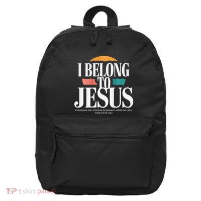I Belong To Jesus Cross Minimalist Christian 16 in Basic Backpack