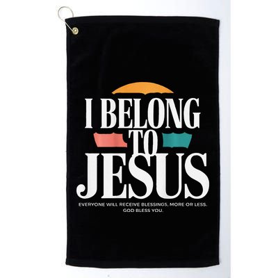 I Belong To Jesus Cross Minimalist Christian Golf Towel