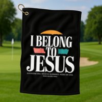 I Belong To Jesus Cross Minimalist Christian Golf Towel