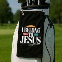 I Belong To Jesus Cross Minimalist Christian Golf Towel