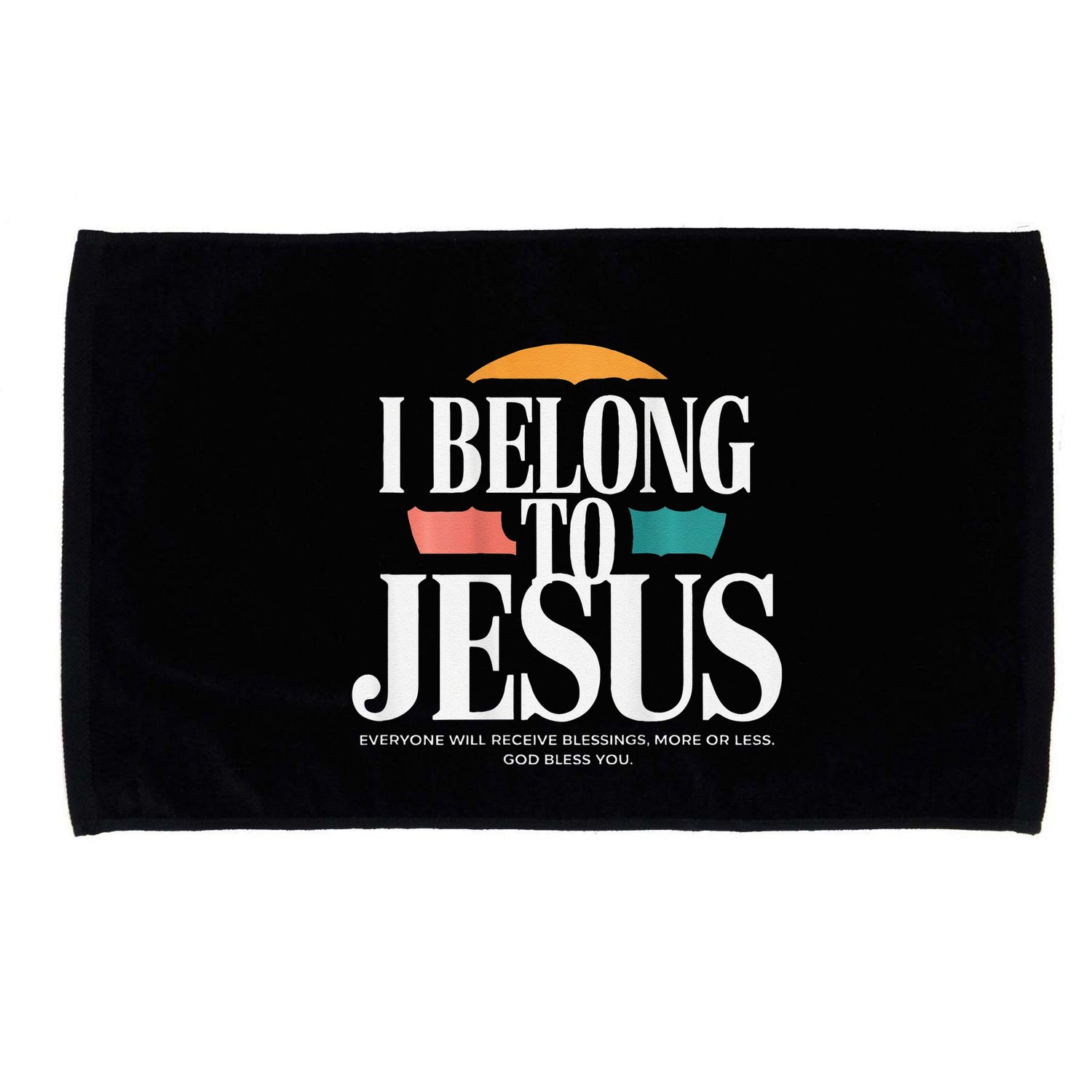 I Belong To Jesus Cross Minimalist Christian Microfiber Hand Towel