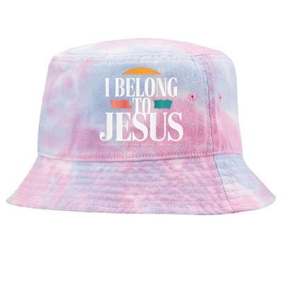 I Belong To Jesus Cross Minimalist Christian Tie-Dyed Bucket Hat