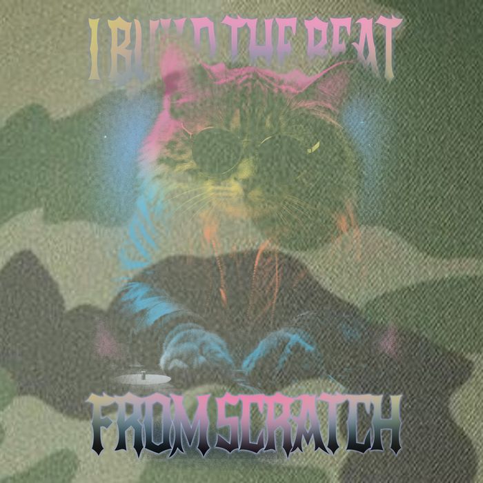 I Build The Beat From Scratch Funny Cosmic Dj Cat Legacy Tie Dye Trucker Hat