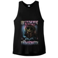 I Build The Beat From Scratch Funny Cosmic Dj Cat Ladies PosiCharge Tri-Blend Wicking Tank