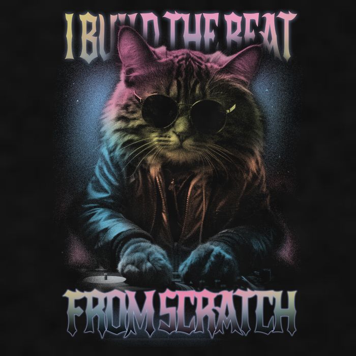 I Build The Beat From Scratch Funny Cosmic Dj Cat Ladies PosiCharge Tri-Blend Wicking Tank