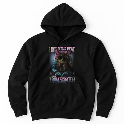 I Build The Beat From Scratch Funny Cosmic Dj Cat Hoodie