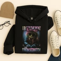 I Build The Beat From Scratch Funny Cosmic Dj Cat Hoodie