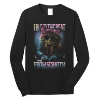 I Build The Beat From Scratch Funny Cosmic Dj Cat Long Sleeve Shirt