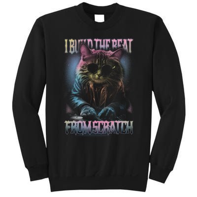 I Build The Beat From Scratch Funny Cosmic Dj Cat Sweatshirt