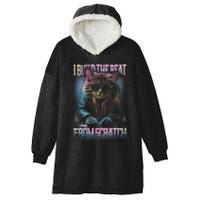 I Build The Beat From Scratch Funny Cosmic Dj Cat Hooded Wearable Blanket