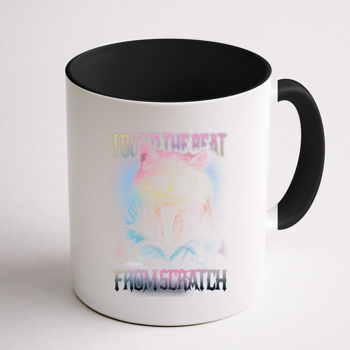 I Build The Beat From Scratch Funny Cosmic Dj Cat Mug
