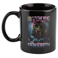 I Build The Beat From Scratch Funny Cosmic Dj Cat 11oz C Handle Ceramic Mug