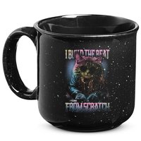 I Build The Beat From Scratch Funny Cosmic Dj Cat 15oz Campfire Ceramic Mug