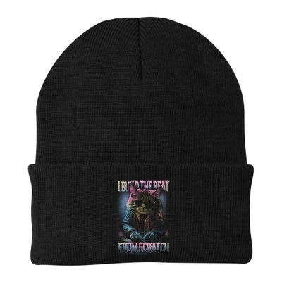 I Build The Beat From Scratch Funny Cosmic Dj Cat Beanie