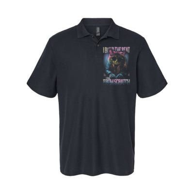 I Build The Beat From Scratch Funny Cosmic Dj Cat Softstyle Adult Sport Polo