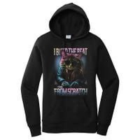 I Build The Beat From Scratch Funny Cosmic Dj Cat Women's Pullover Hoodie