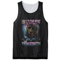 I Build The Beat From Scratch Funny Cosmic Dj Cat Mesh Reversible Basketball Jersey Tank