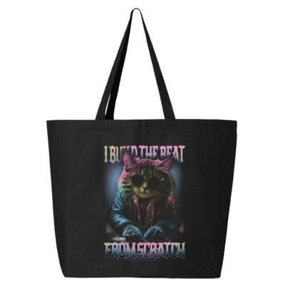 I Build The Beat From Scratch Funny Cosmic Dj Cat 25L Jumbo Tote