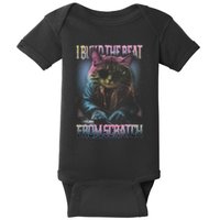 I Build The Beat From Scratch Funny Cosmic Dj Cat Baby Bodysuit