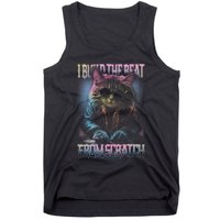 I Build The Beat From Scratch Funny Cosmic Dj Cat Tank Top