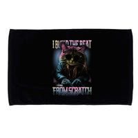 I Build The Beat From Scratch Funny Cosmic Dj Cat Microfiber Hand Towel