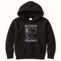 I Build The Beat From Scratch Funny Cosmic Dj Cat Kids Hoodie