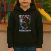 I Build The Beat From Scratch Funny Cosmic Dj Cat Kids Hoodie