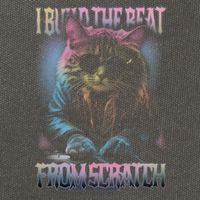 I Build The Beat From Scratch Funny Cosmic Dj Cat Cotton Canvas Backpack