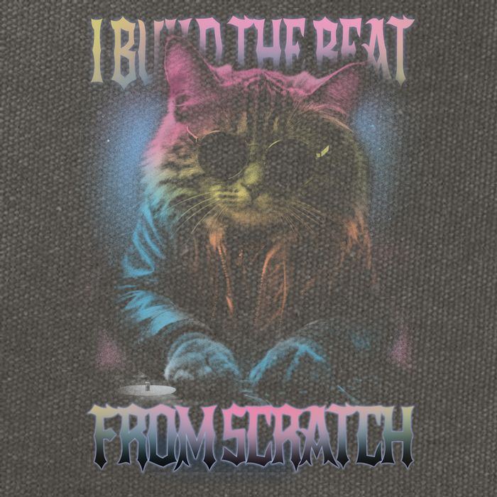I Build The Beat From Scratch Funny Cosmic Dj Cat Cotton Canvas Backpack