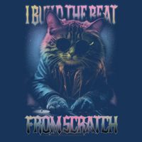 I Build The Beat From Scratch Funny Cosmic Dj Cat Infant Baby Jersey Bodysuit