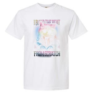 I Build The Beat From Scratch Funny Cosmic Dj Cat Garment-Dyed Heavyweight T-Shirt