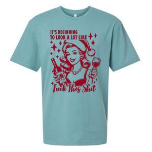 ItS Beginning To Look A Lot Like Fuck This Shit Funny Christmas Xmas Sueded Cloud Jersey T-Shirt