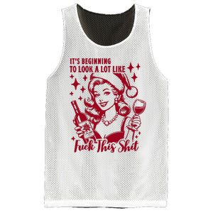 ItS Beginning To Look A Lot Like Fuck This Shit Funny Christmas Xmas Mesh Reversible Basketball Jersey Tank