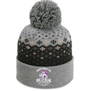 I Bulk Up Funny Unicorn Workout Training The Baniff Cuffed Pom Beanie