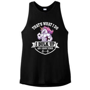 I Bulk Up Funny Unicorn Workout Training Ladies PosiCharge Tri-Blend Wicking Tank