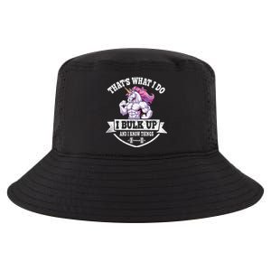 I Bulk Up Funny Unicorn Workout Training Cool Comfort Performance Bucket Hat