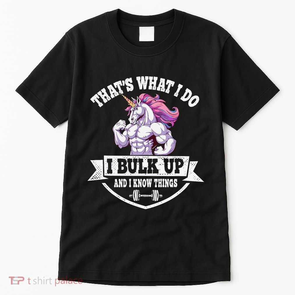 I Bulk Up Funny Unicorn Workout Training Tall T-Shirt