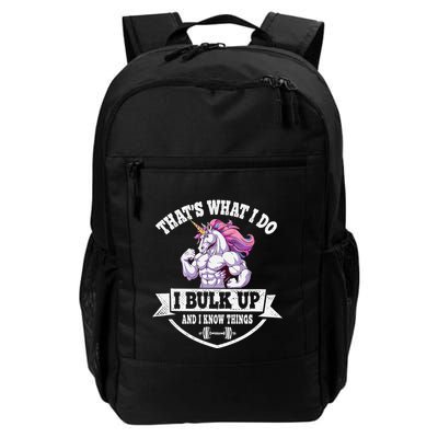 I Bulk Up Funny Unicorn Workout Training Backpack