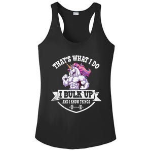 I Bulk Up Funny Unicorn Workout Training Ladies PosiCharge Competitor Racerback Tank