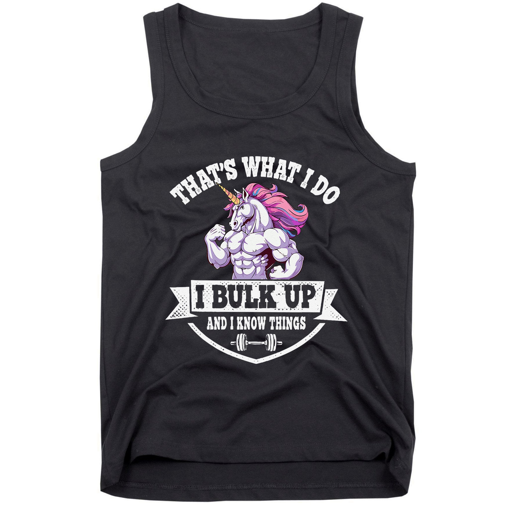 I Bulk Up Funny Unicorn Workout Training Tank Top